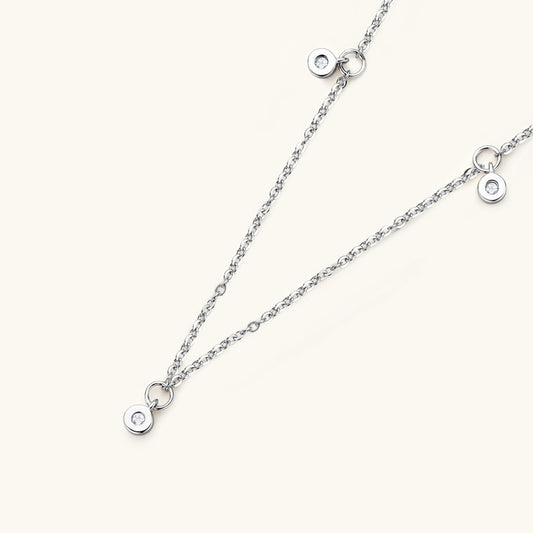 Sparkling Moissanite Dot Necklace