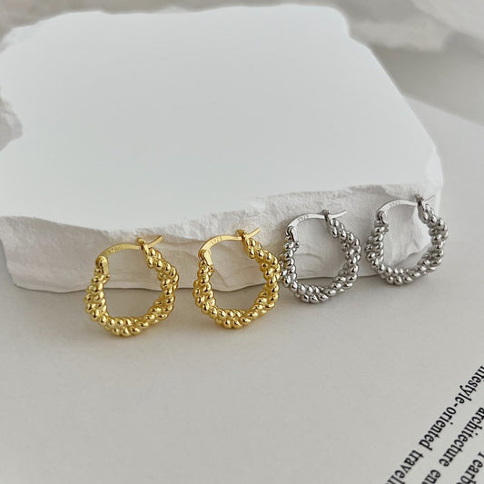 silver and gold hoop earrings