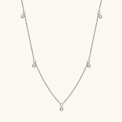 Sparkling Moissanite Dot Necklace