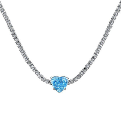 2 Ct Radiant Cut 8A Cubic Zirconia Choker Tennis Necklace