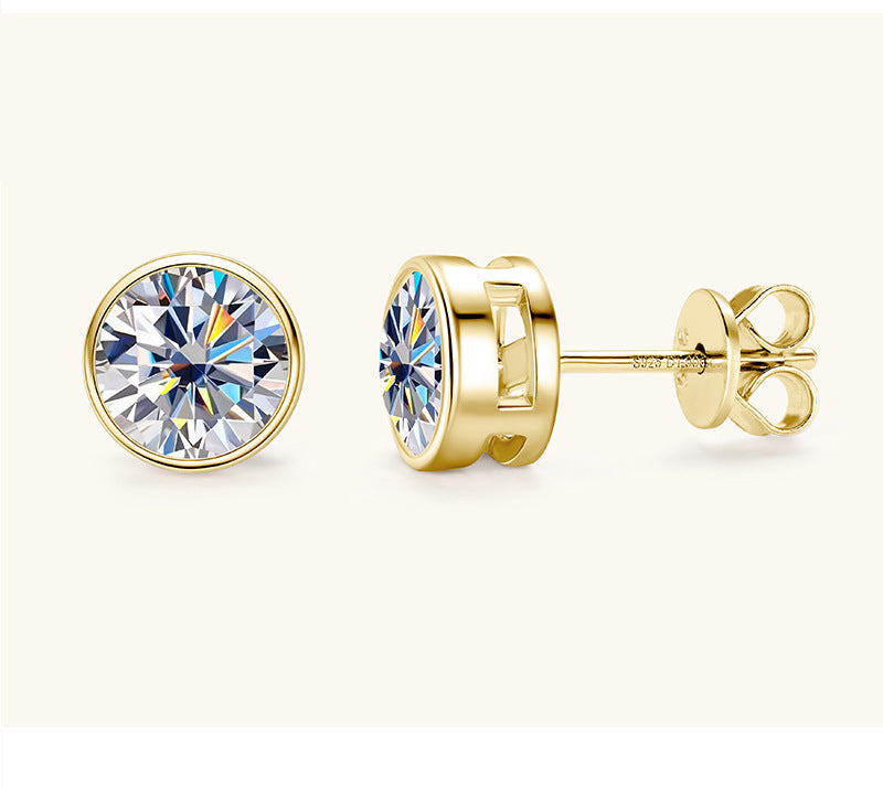 Moissanite Stud Earrings (0.5ct, 1ct, or 2ct)