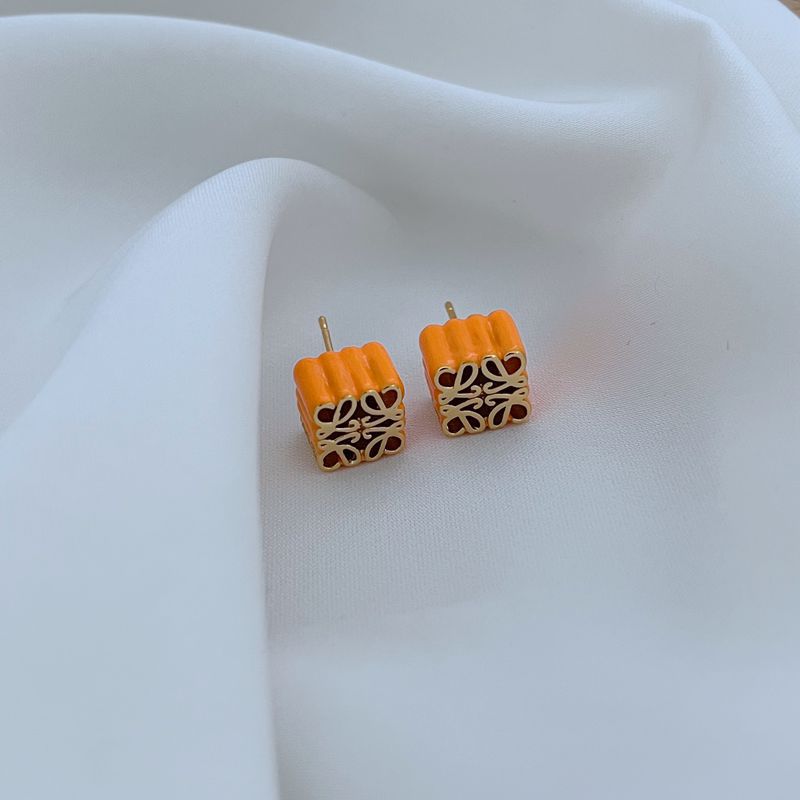 LOEWE Anagram Enamel Stud Earrings