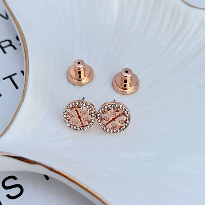 Tory Burch Miller Pave Stud Earrings For Women