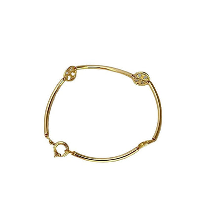 Tory Burch patchwork round hollow letter women's bracelet