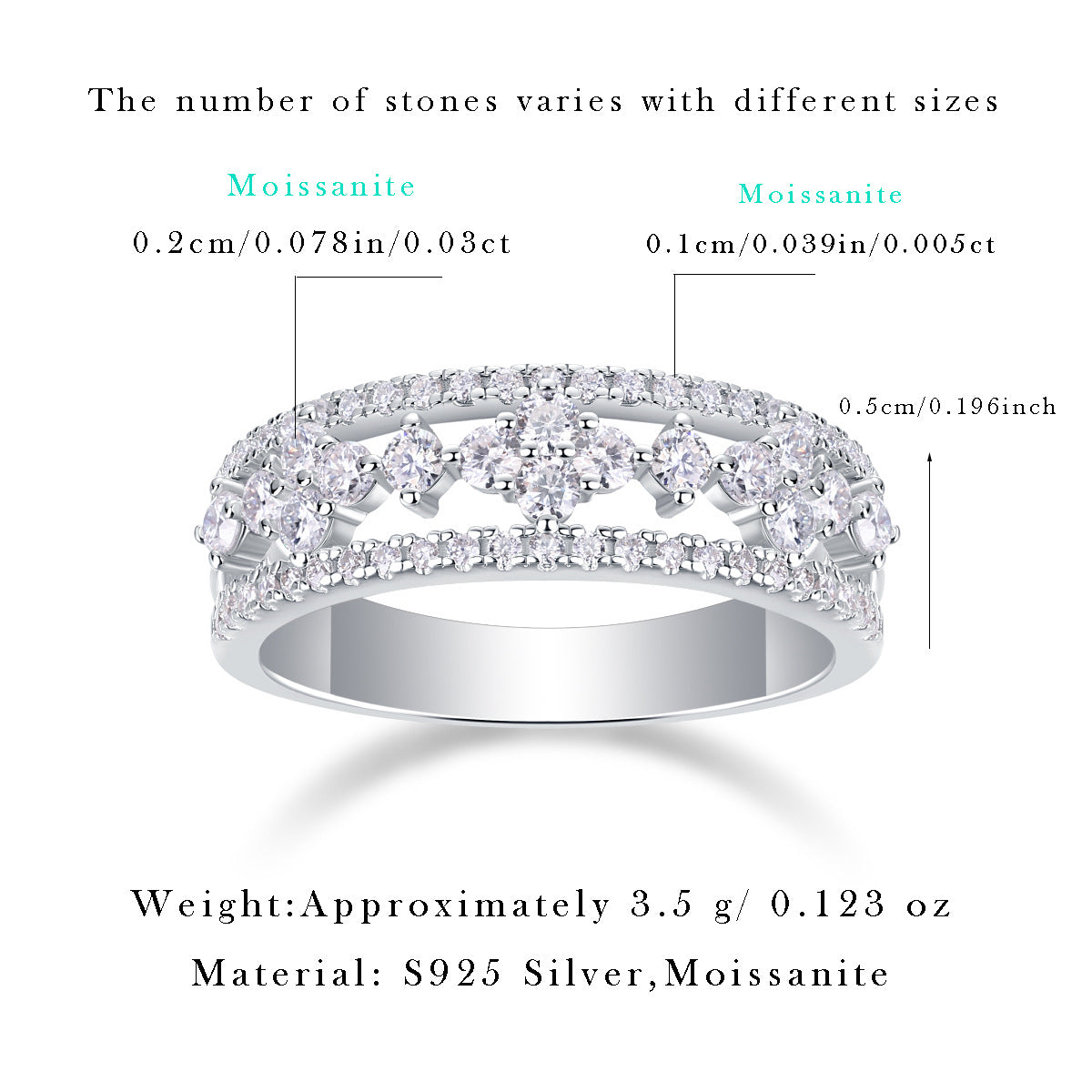 925 silver wedding ring sets