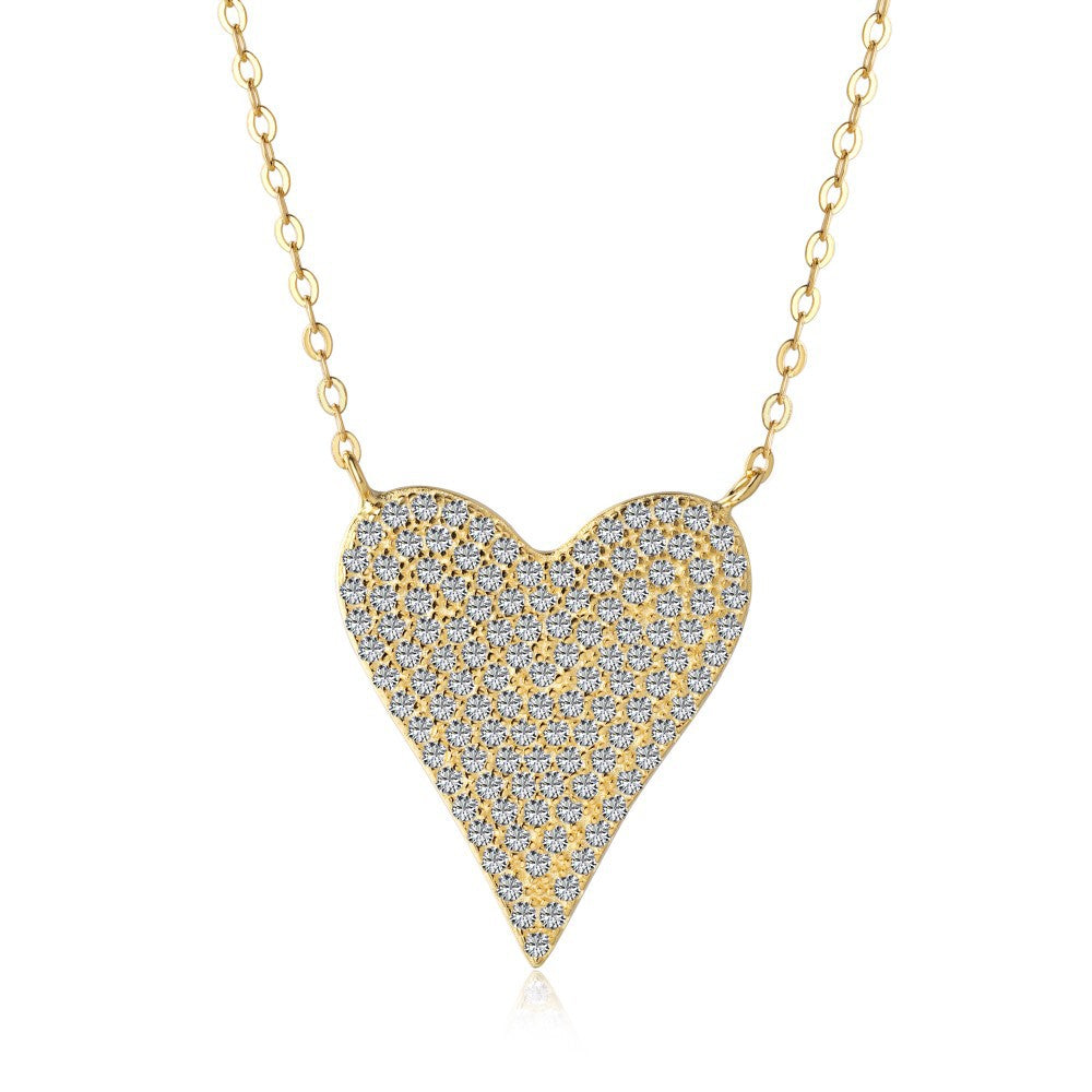 925 Sterling Sliver Heart Tennis Necklaces