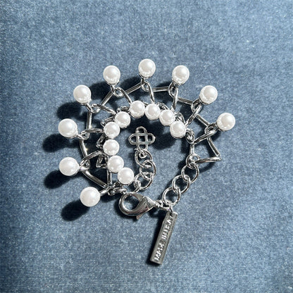 Oscar de la Renta Intertwined Link Pearl Bracelet & Necklace Set