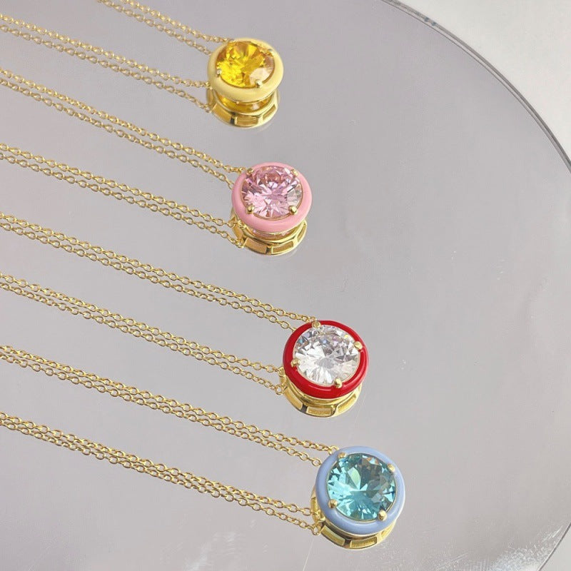 18K Gold Plated Enamel Necklace