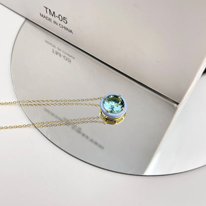 18K Gold Plated Enamel Necklace