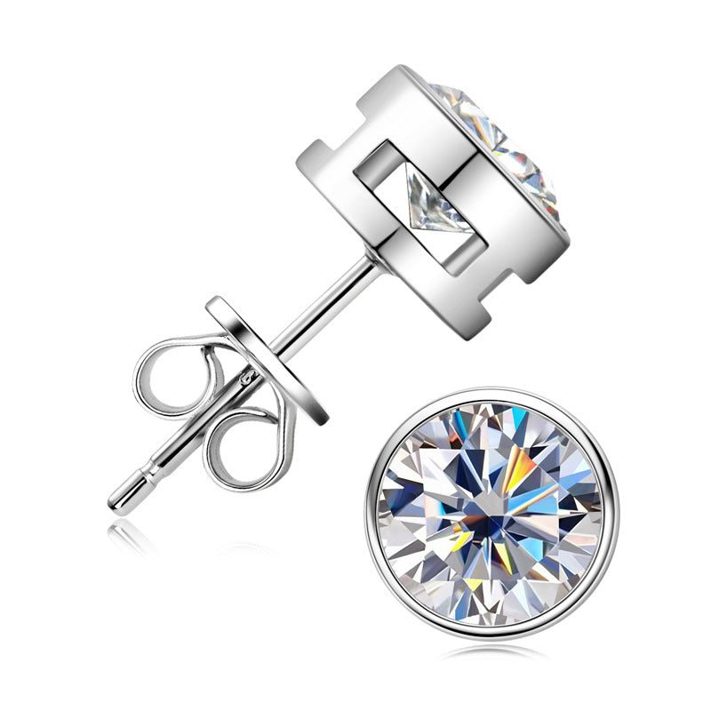 Moissanite Stud Earrings (0.5ct, 1ct, or 2ct)