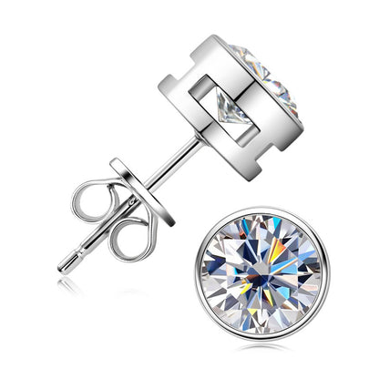 Moissanite Stud Earrings (0.5ct, 1ct, or 2ct)