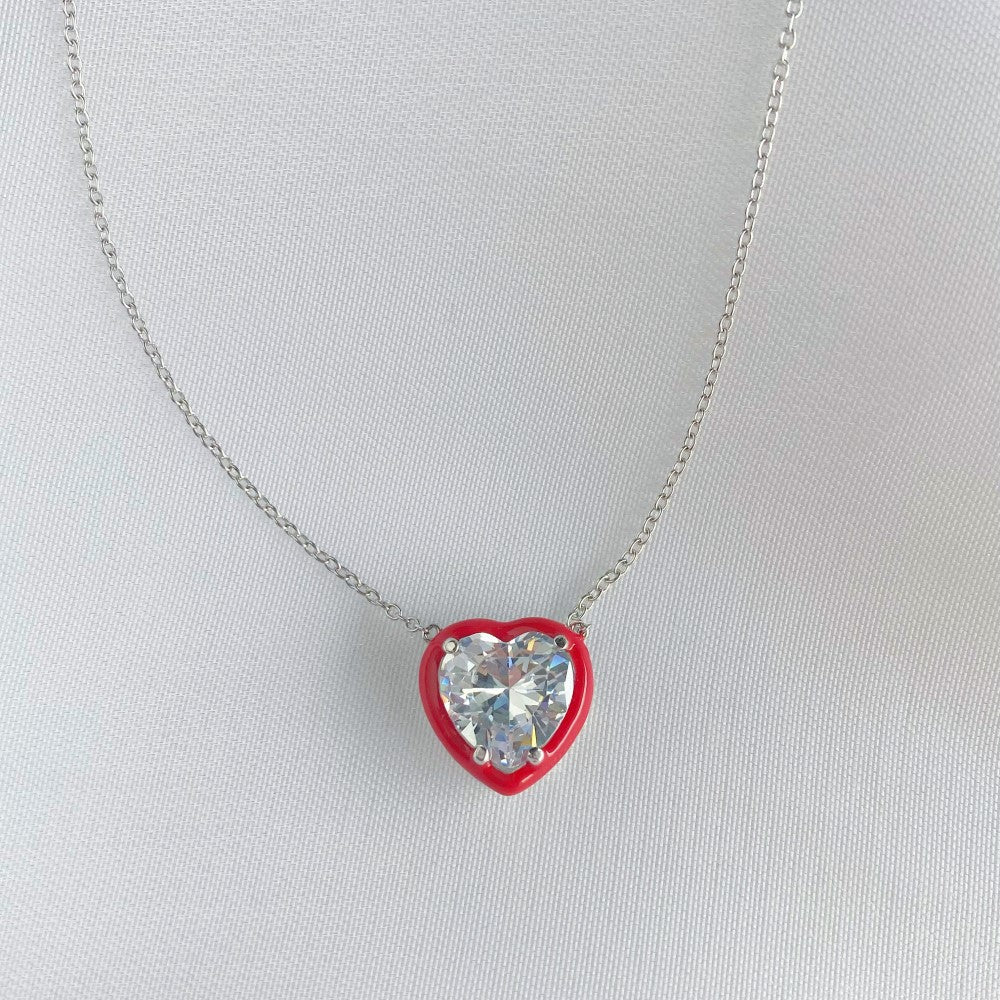 Heart Enamel Necklace