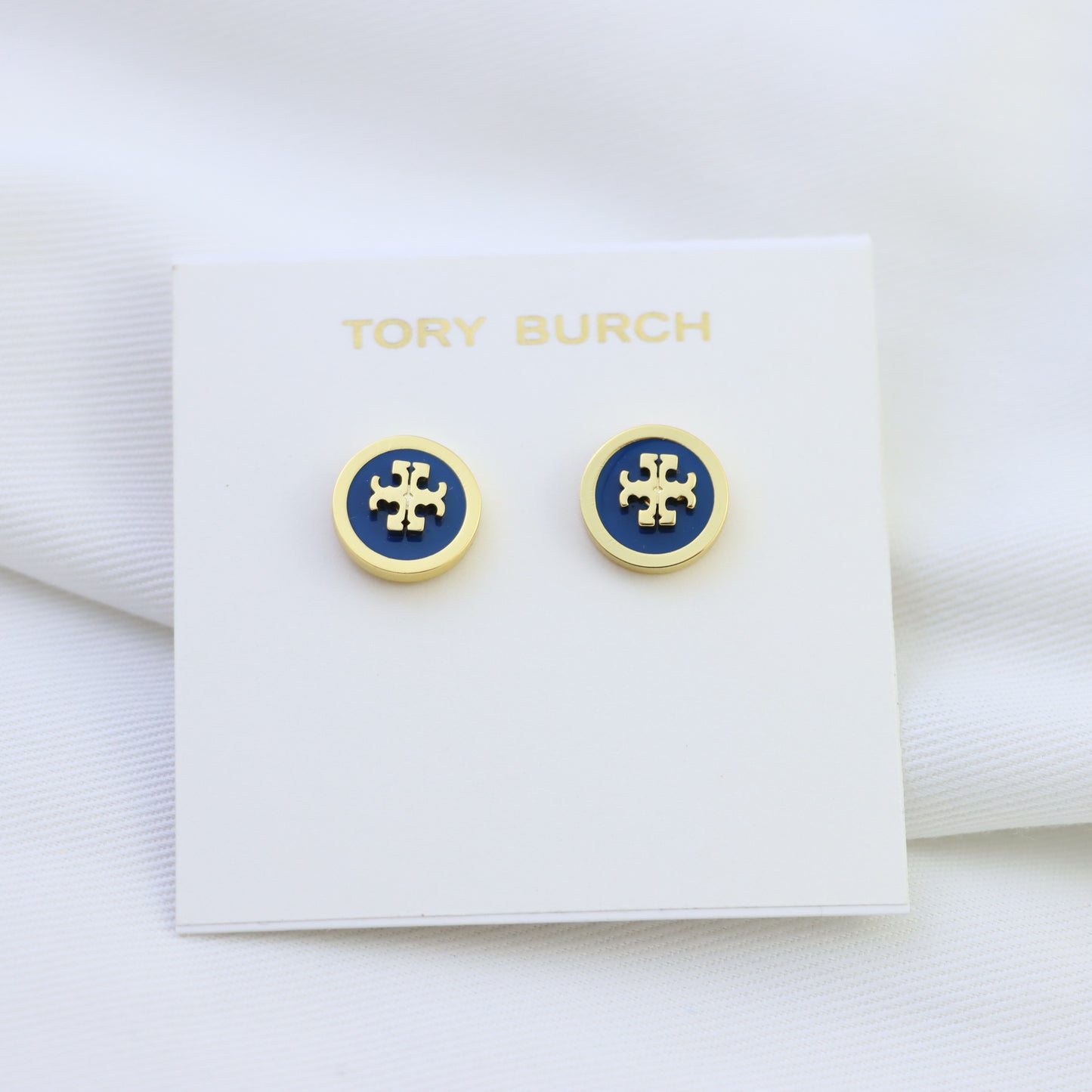 Tory Burch Kira Enamel Coin Stud Earrings