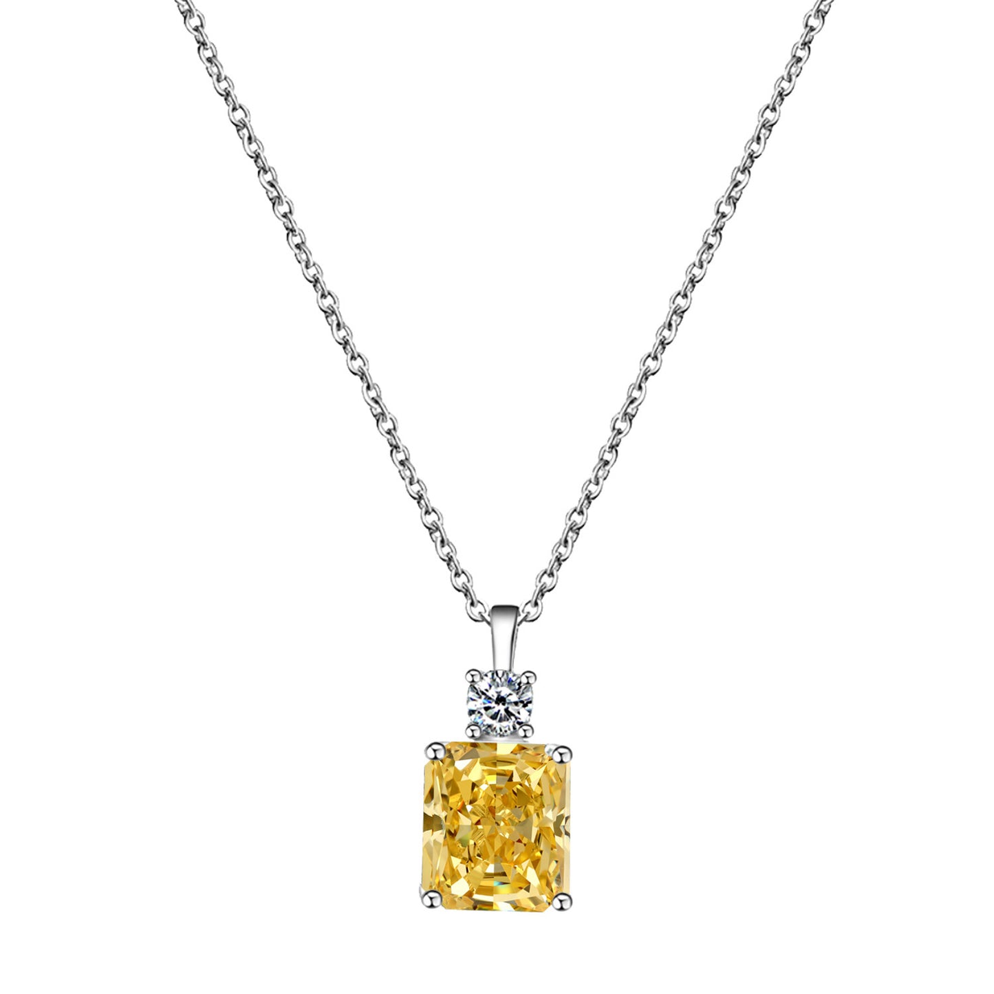 8A Crushed Iced Out Cut Zirconia Pendant Necklace