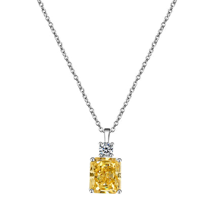 8A Crushed Iced Out Cut Zirconia Pendant Necklace