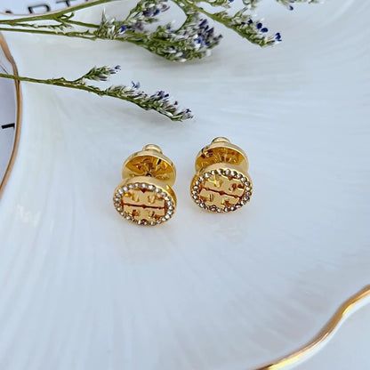 Tory Burch Miller Pave Stud Earrings For Women