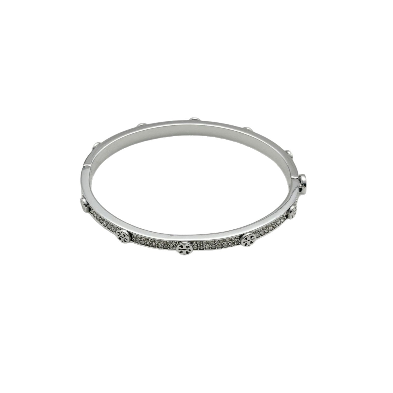 Tory Burch Diamond-Encrusted Metal Bracelet women Open
