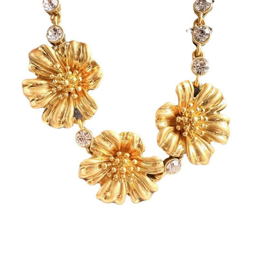 Oscar de la Renta Enamel Cherry Blossom Pendant Necklace