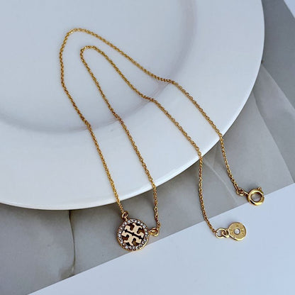 Tory Burch Diamond-Studded Openwork Necklace