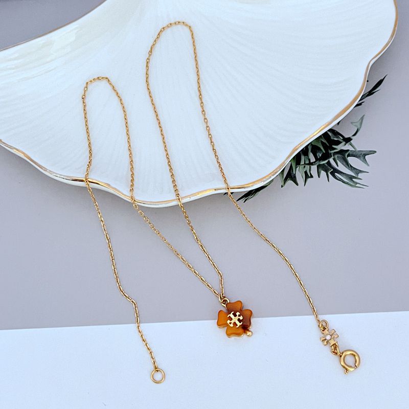 Tory Burch Flower Metal Necklace Women