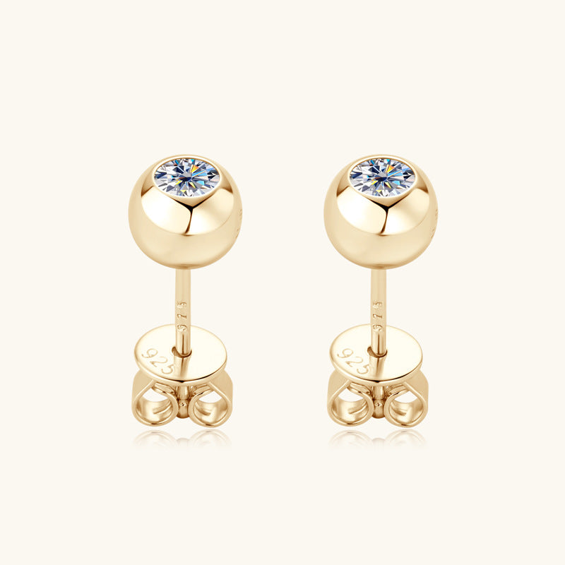 Simple Moissanite Stud Earrings