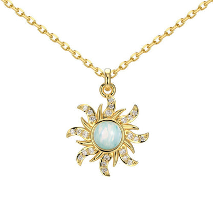 Sunflower Sun Pendant Chain