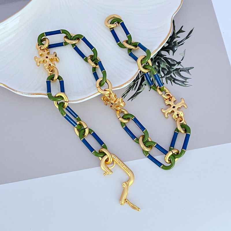 Tory Burch Enamel Chain Bracelet Necklace