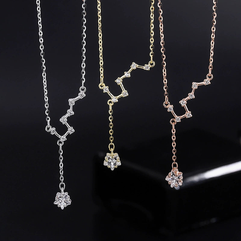 s925 sterling silver Big Dipper pendant necklace women