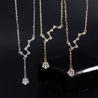 s925 sterling silver Big Dipper pendant necklace women