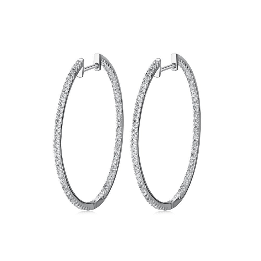 Diamond hoop earrings