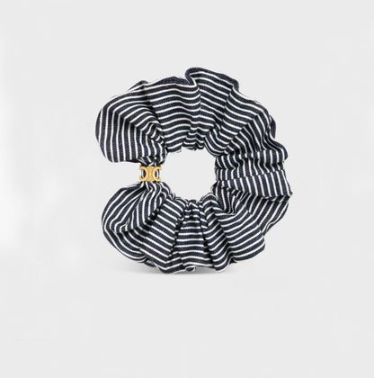 Celine Arc de Triomphe Hair Tie Silk Cotton Hair Tie