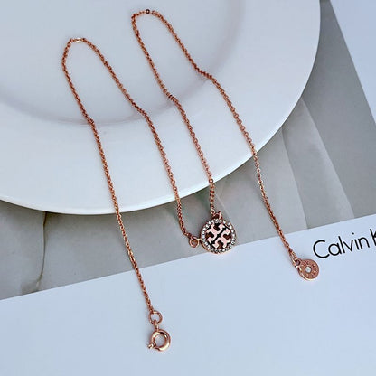 Tory Burch Diamond-Studded Openwork Necklace