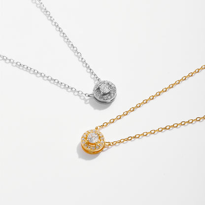 Toi et Moi Zircon Pendant Necklace
