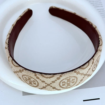 Tory Burch logo pattern fabric headband