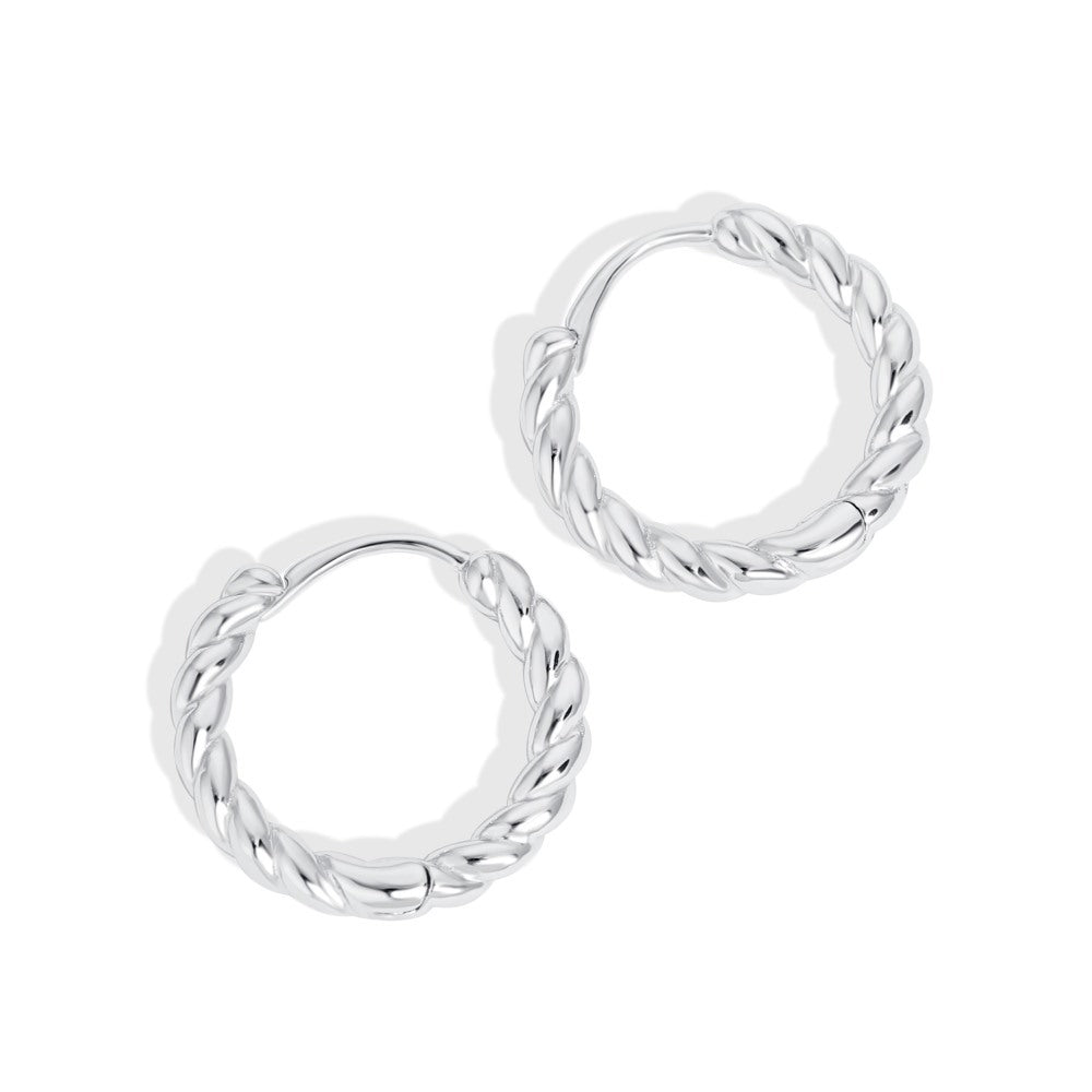 sterling silver rope earrings