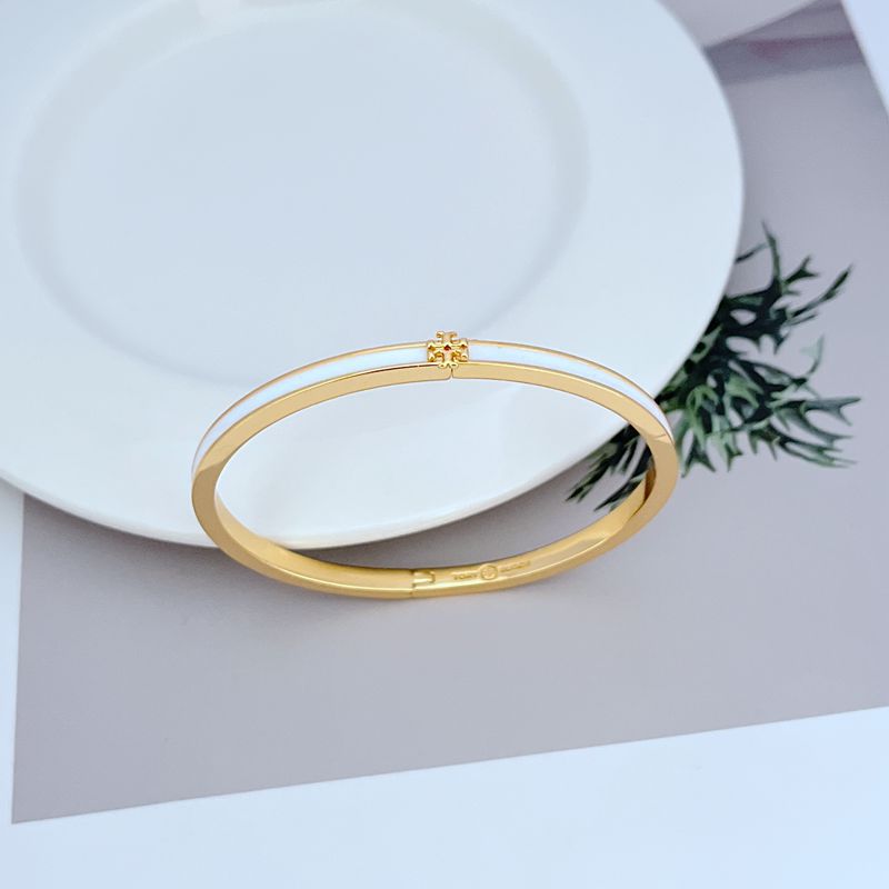 Tory Burch minimalist enamel metal bracelet