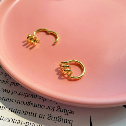 gold hoop studs