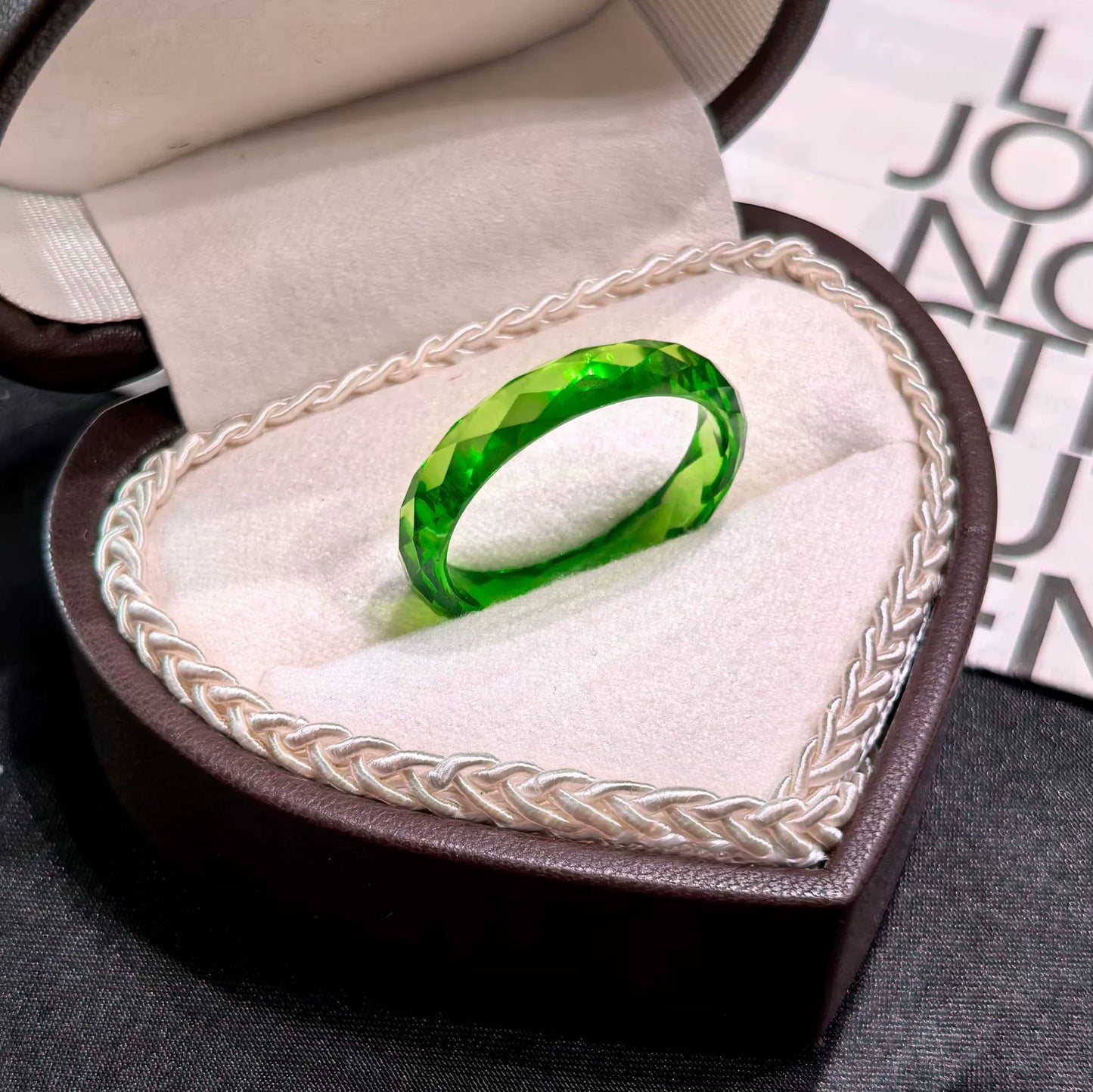 Lab Grown Diamond Band Wedding Ring Tsavorite Green | JIMMY JEWELRY