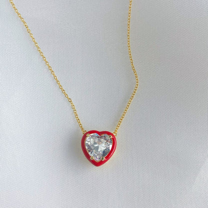 Heart Enamel Necklace