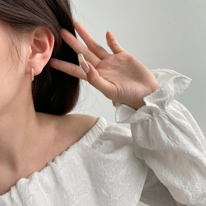 unique silver hoop earrings