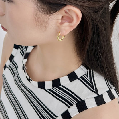 silver and gold hoop earrings