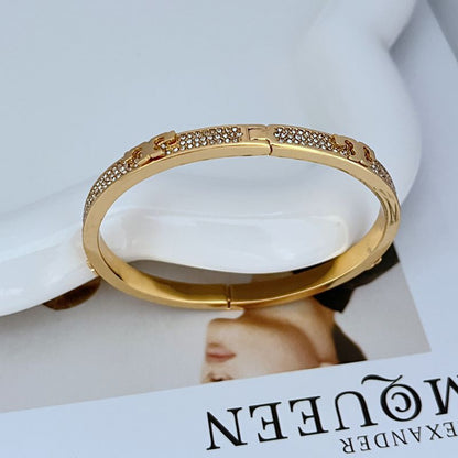 Tory Burch Exquisite Pave Diamond Openable Bangle women