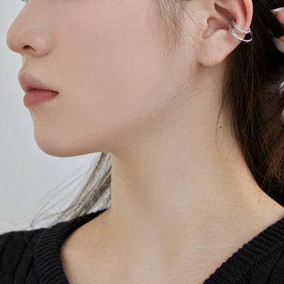 women`s silver ear clips