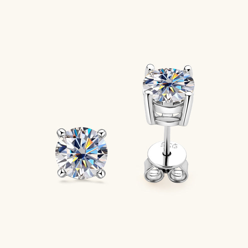 Sparkling Simulated Diamond Stud Earrings