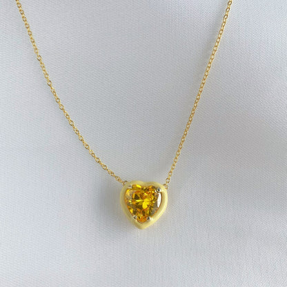 Heart Enamel Necklace