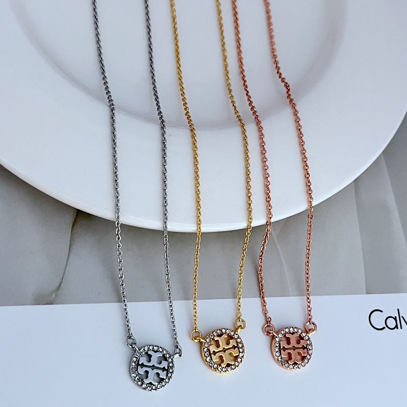 Tory Burch Diamond-Studded Openwork Necklace