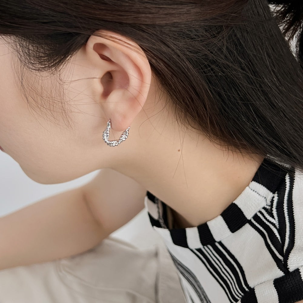 silver and gold hoop earrings