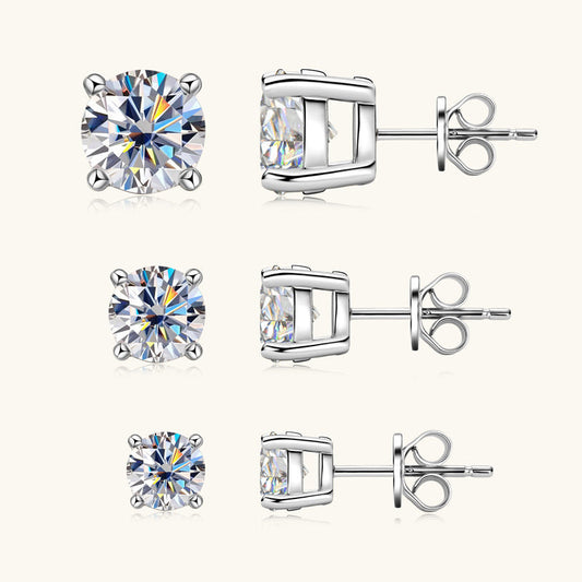 Sparkling Simulated Diamond Stud Earrings