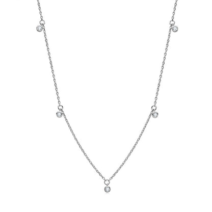 Sparkling Moissanite Dot Necklace