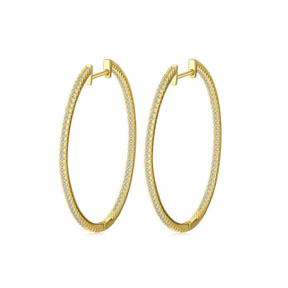 Diamond hoop earrings